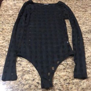 Black see through bodysuit